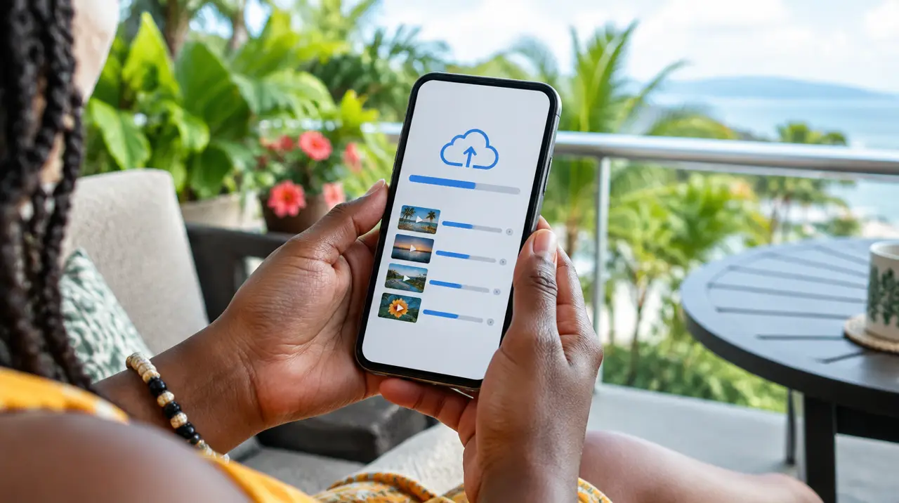 Uploading video files from a phone